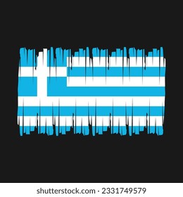 Ilustración del vector de pincel de bandera de Grecia