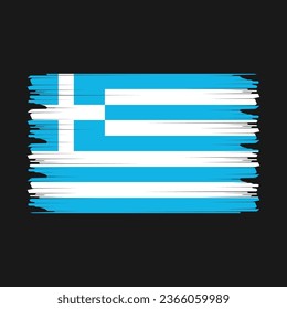 Griechenland-Flagge - Vektorgrafik mit Pinselspitze