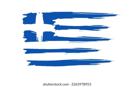 Greece flag design illustration, simple design with elegant concept