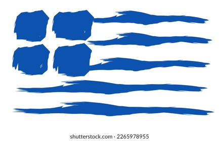 Greece flag design illustration, simple design with elegant concept