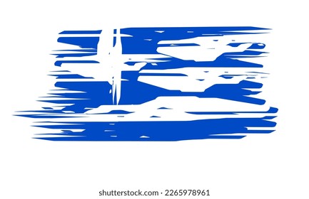 Griechenland Flagge Design Illustration, einfaches Design mit elegantem Konzept