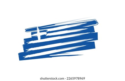 Griechenland Flagge Design Illustration, einfaches Design mit elegantem Konzept