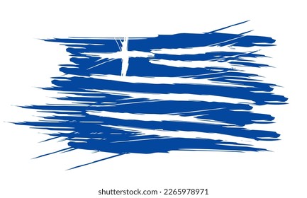Ilustración del diseño de la bandera de Grecia, diseño sencillo con un concepto elegante