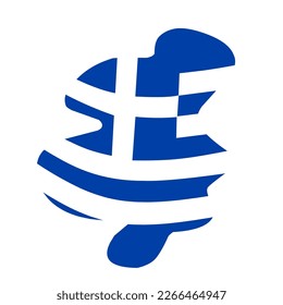 Greece flag design illustration, simple design with elegant concept