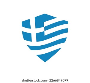 Griechenland Flagge Design Illustration, einfaches Design mit elegantem Konzept
