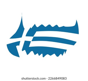 Greece flag design illustration, simple design with elegant concept