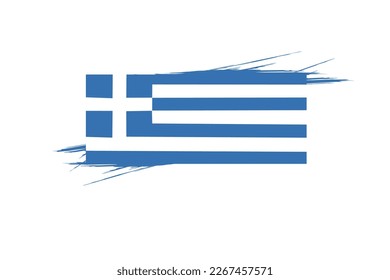 Greece flag design illustration, simple icon design design with elegant concept