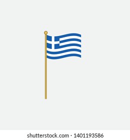Greece flag graphic element Illustration template design 