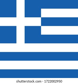 greece flag hellas in blue and white color design illustration