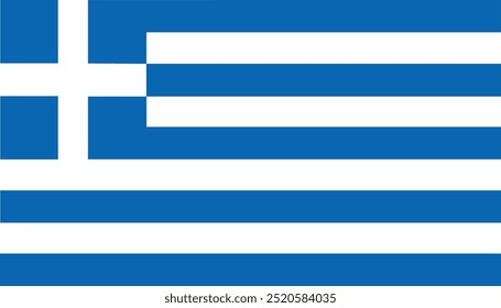 Greece flag. High-Quality Vector Illustration of the Flag of Greece - Iconic Greek National Flag Design