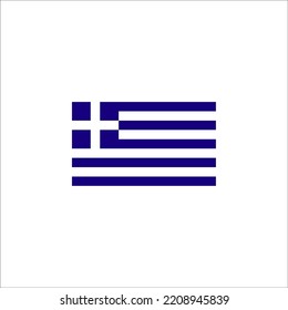 Greece flag icon flat style design. Greece flag vector illustration. isolated on white background.