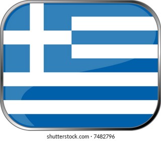 Icono de la bandera de Grecia con colorido oficial