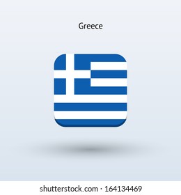 Greece flag icon. Vector illustration.