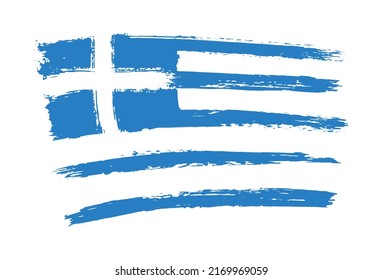 Griechenland Flagge Symbol.Grunge Flagge von Griechenland.