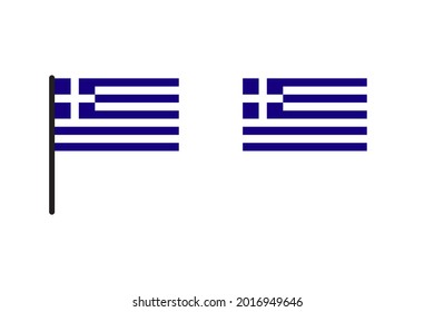 Bandera de Grecia aislada en un fondo blanco