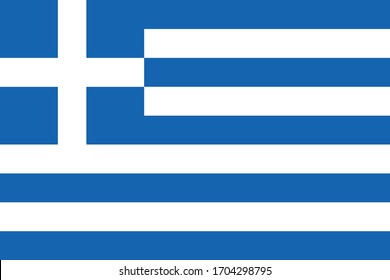 Greece Flag National Vector Greek Nation