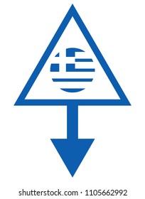 Greece flag and navigation icon.Greece here. map pointer