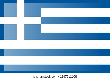 Greece flag, official colors and proportion correctly. National Greece flag. Flat