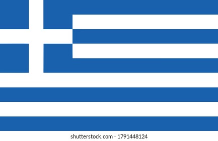 Greece flag, official colors and proportion correctly Vector