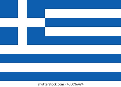 Greece Flag in official colors and Proportion Correctly