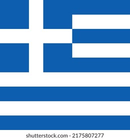 Greece flag, official colors. Vector illustration.