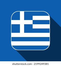 Greece flag, official colors. Vector illustration.