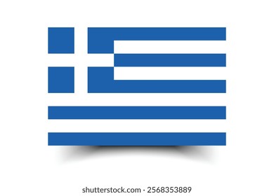 Greece flag official size and color standards vector illustration