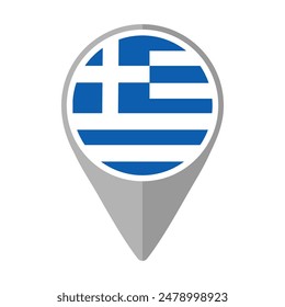 Bandera de Grecia en el pin de Locación