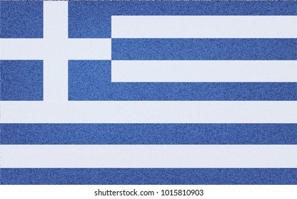 Greece flag on textured background. Vector illustration.