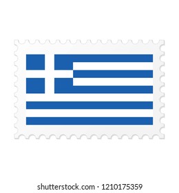 Greece flag on white background vector image