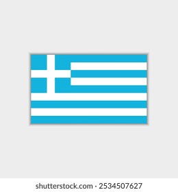 Greece flag original color and proportions