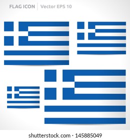 Greece flag template | vector symbol design | color white and blue | icon set
