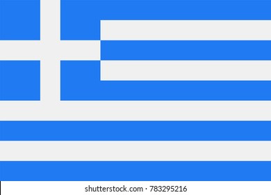 Greece Flag Vector Icon - Illustration