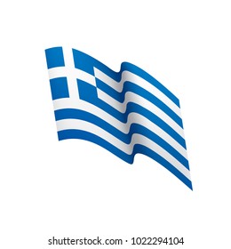Greece flag, vector illustration