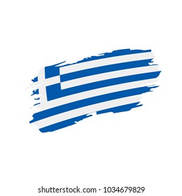 Greece flag, vector illustration
