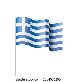 Greece flag, vector illustration