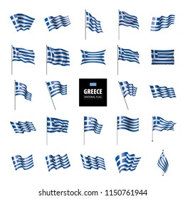 griechische Flagge, Vektorillustration, Illustration
