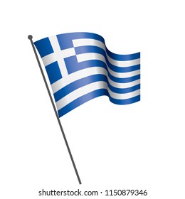 Greece flag, vector illustration