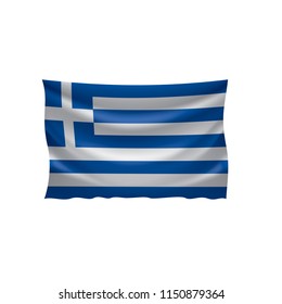 Greece flag, vector illustration