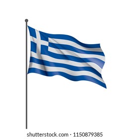 Greece flag, vector illustration