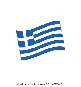 Greece flag, vector illustration