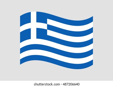 Greece flag. Flag of Greece. Vector illustration