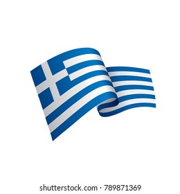 Greece flag, vector illustration