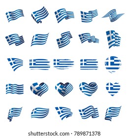 Greece flag, vector illustration