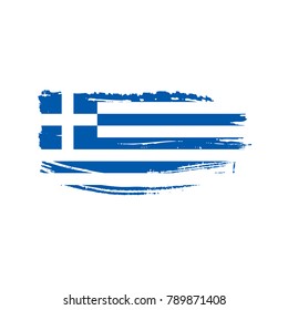 Greece flag, vector illustration