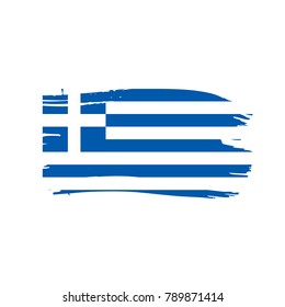 Greece flag, vector illustration