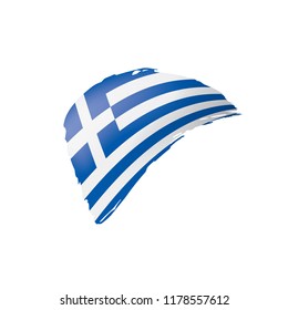 Greece flag, vector illustration on a white background