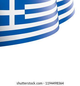 Greece flag, vector illustration on a white background.