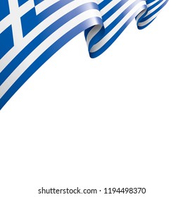 Greece flag, vector illustration on a white background.