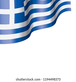 Greece flag, vector illustration on a white background.